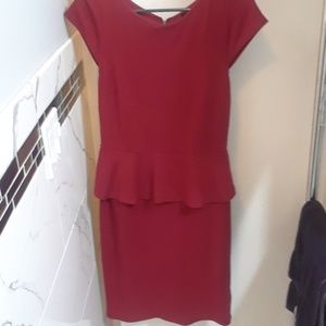 Cute Red Peplum Dress